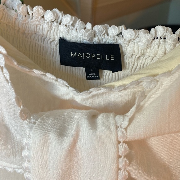 Revolve Majorelle Women’s Small White One Piece Joyce Linen Romper Sleeveless - Picture 2 of 11